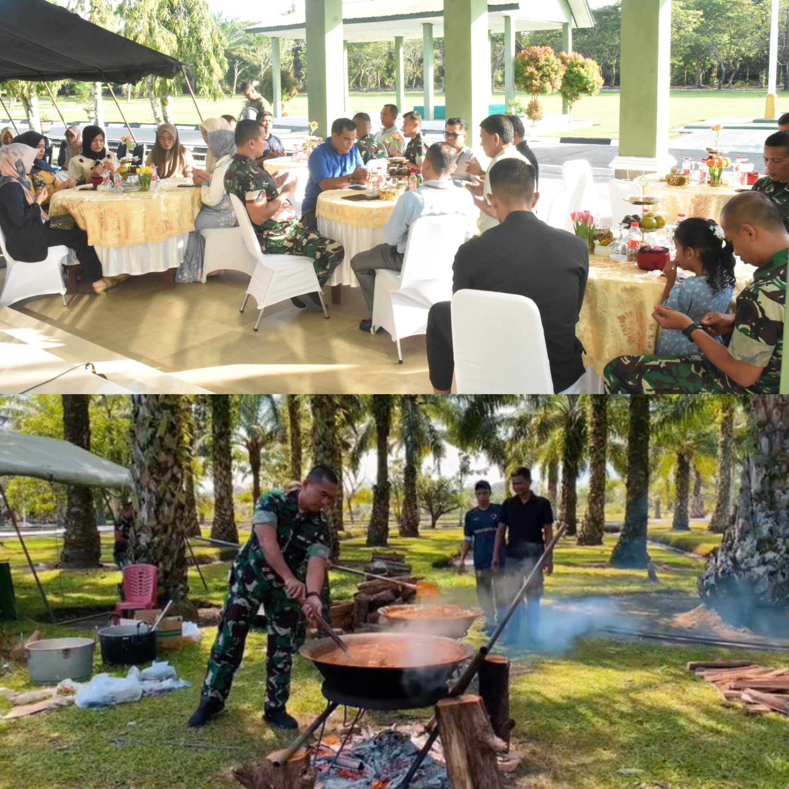 Melestarikan Tradisi Masakan Kuah Beulangong masakan ciri khas Aceh Oleh Yonif 115/ML