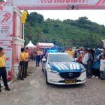 Sat Lantas Polres Aceh Selatan Amankan Jalan Sehat Hut Bhayangkara ke-79