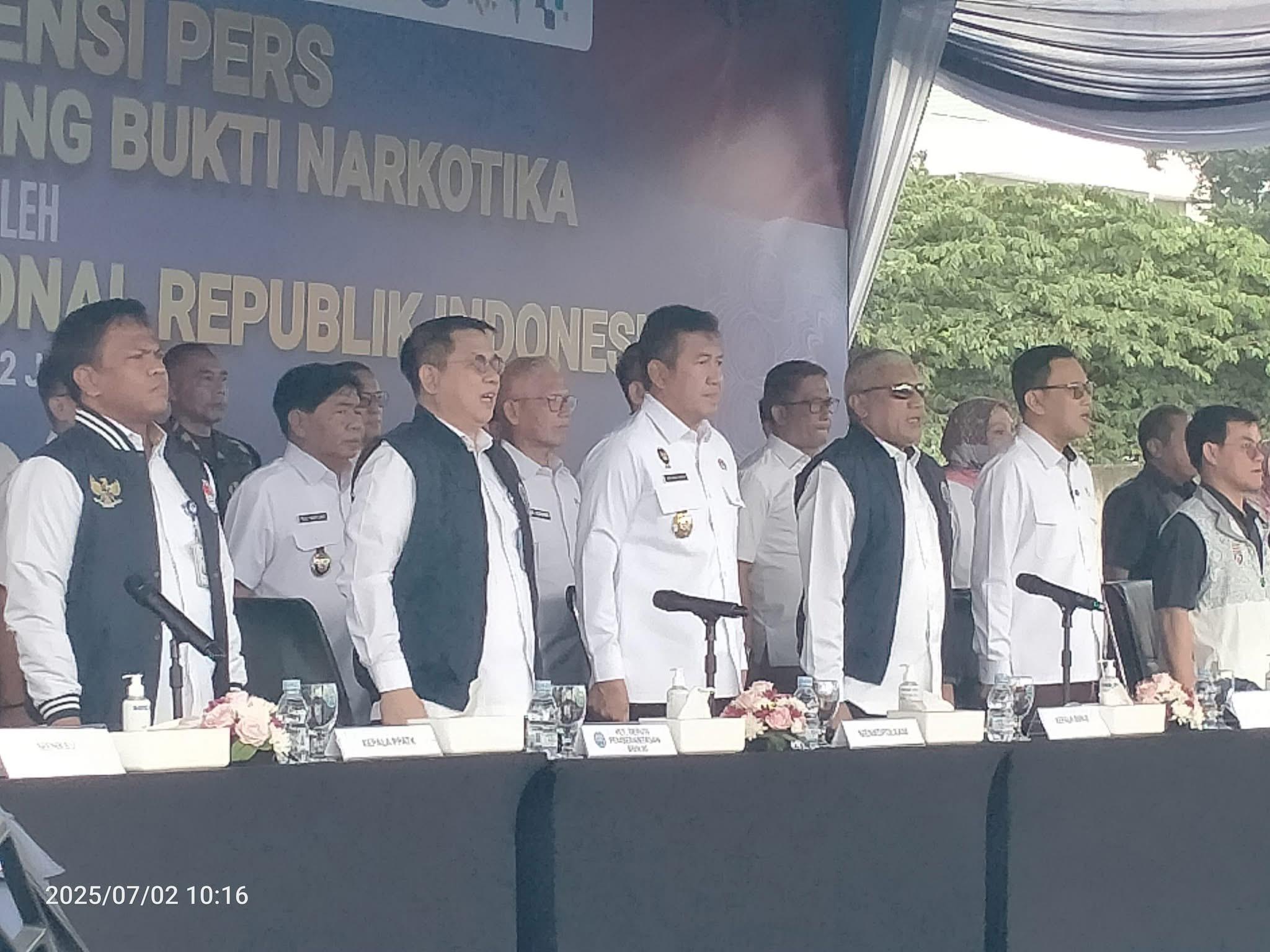 Sinergi Kolaborasi Nasional Lawan Narkoba: Kemenko Polkam Dukung Pemusnahan 592 Kg Barang Bukti