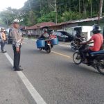Satlantas Polres Aceh Selatan Gelar Strong Point Pagi Wujudkan Kelancaran Lalin di Jam Sibuk
