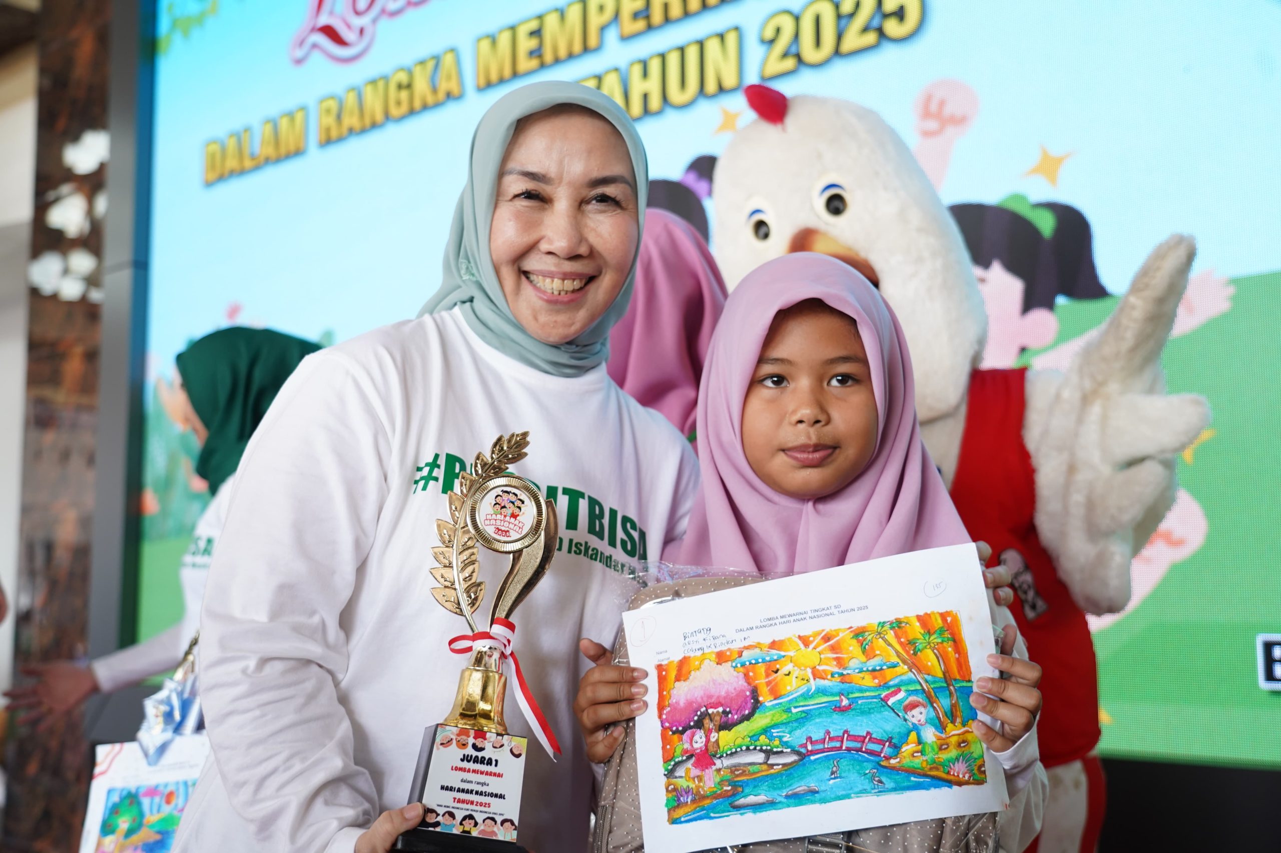 Meriahkan Hari Anak Nasional, Persit KCK PD IM Gelar Lomba Mewarnai untuk Anak Prajurit TNI