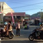 Cegah Kemacetan, Polsek Tapaktuan Rutin Laksanakan Strong Point Pagi