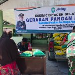 ‎Gerakan Pangan Murah Kodim 0107/Aceh Selatan 4 Ton Ludes Diserbu Warga