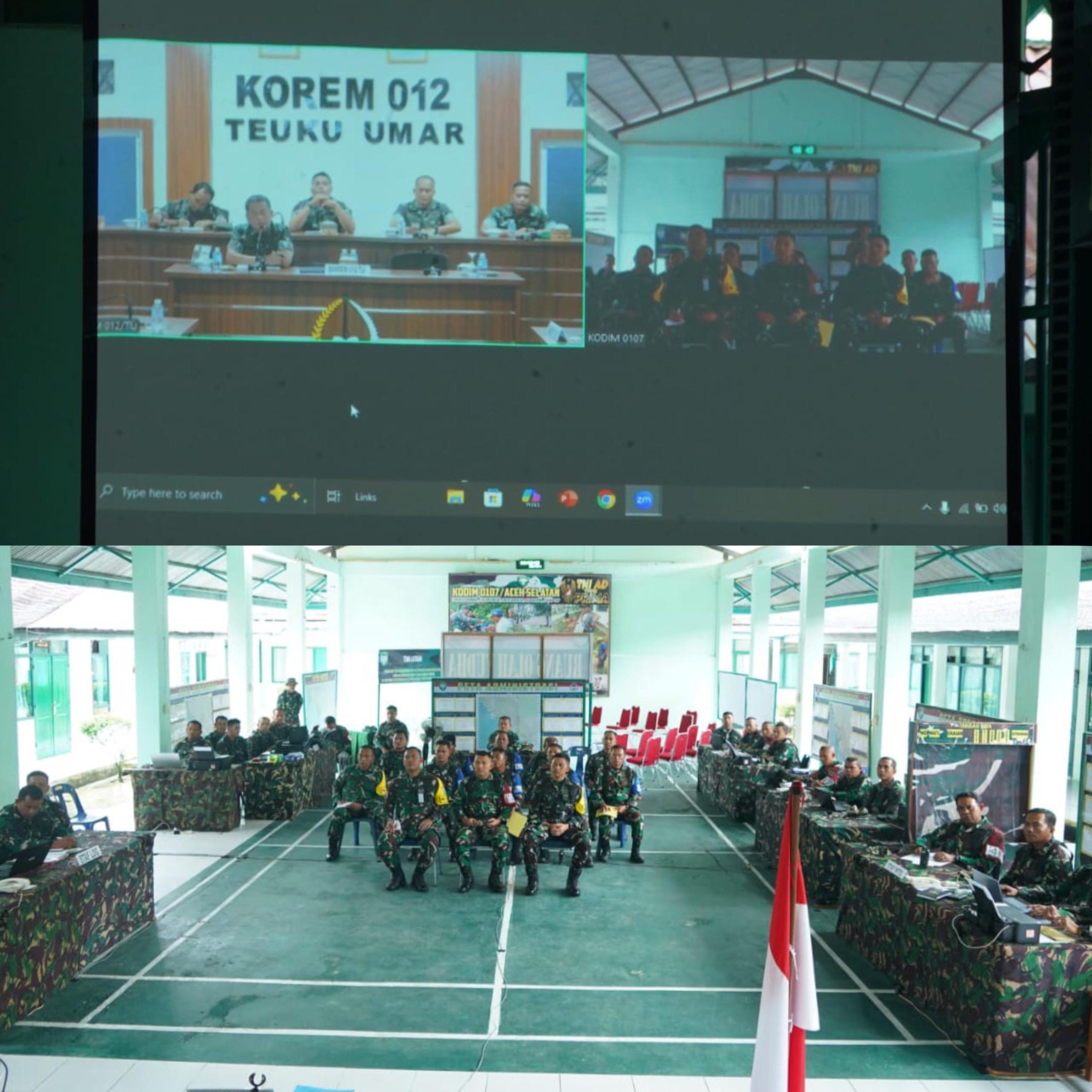 ‎Kodim 0107/Aceh Selatan Gelar Latihan Gladi Posko Tingkatkan Kesiapan Penanggulangan Bencana Alam Tahun 2025