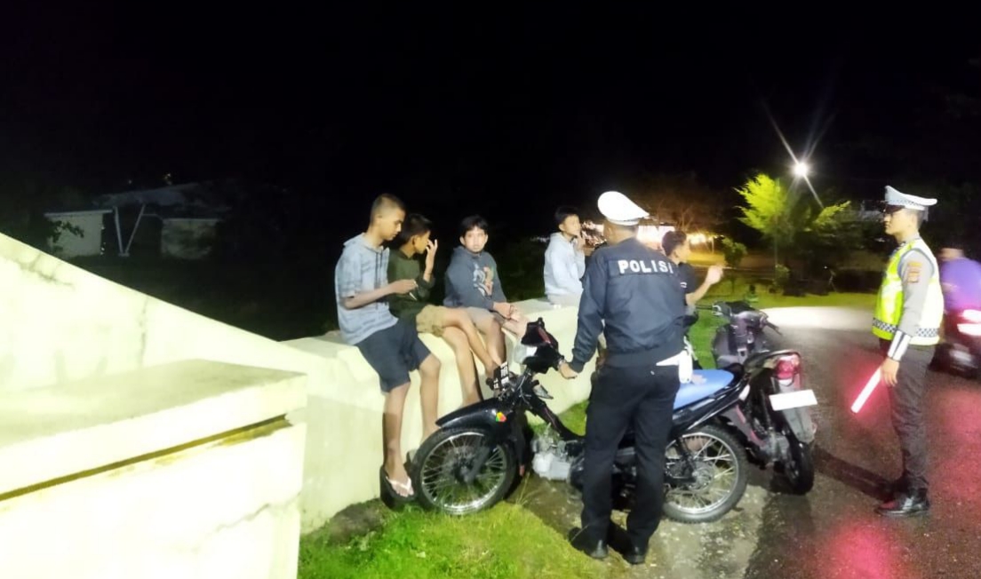 Wujudkan Kamseltibcarlantas, Sat Lantas Polres Aceh Selatan Gelar Patroli Malam