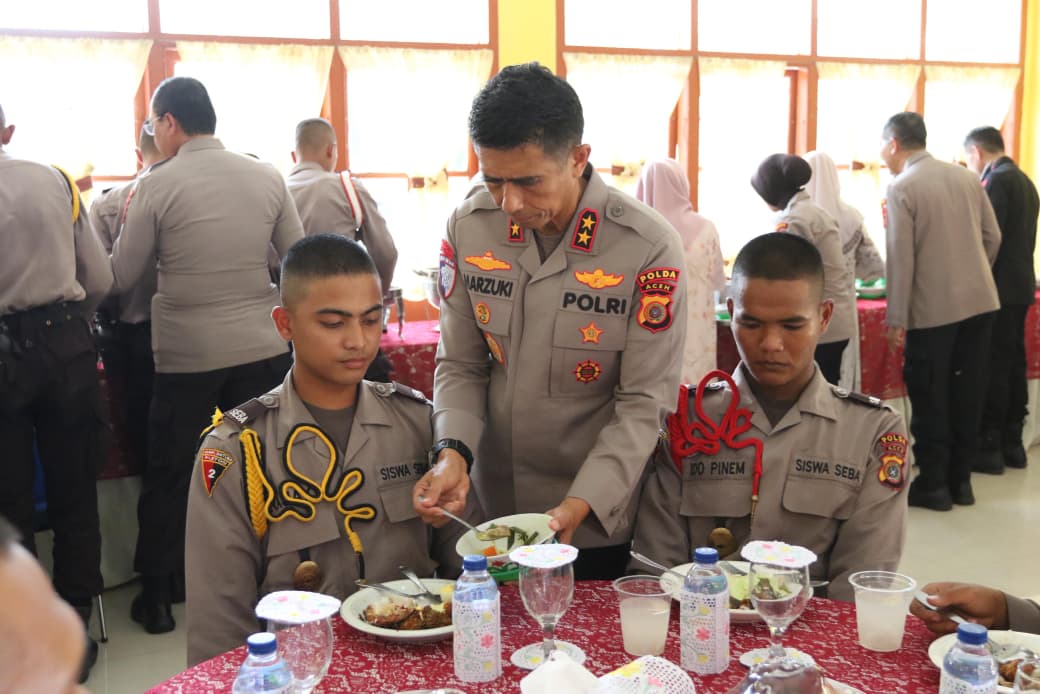 Kapolda Aceh Tinjau Menu dan Standar Gizi Makanan Siswa Secaba di SPN Seulawah