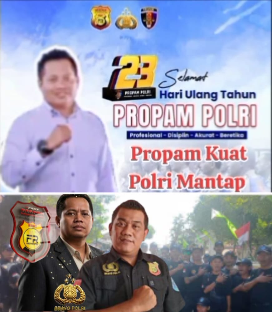 Seluruh Jajaran Fast Respon Indonesia Center (FRIC) Memberikan Ucapan Selamat Hari Jadi Propam