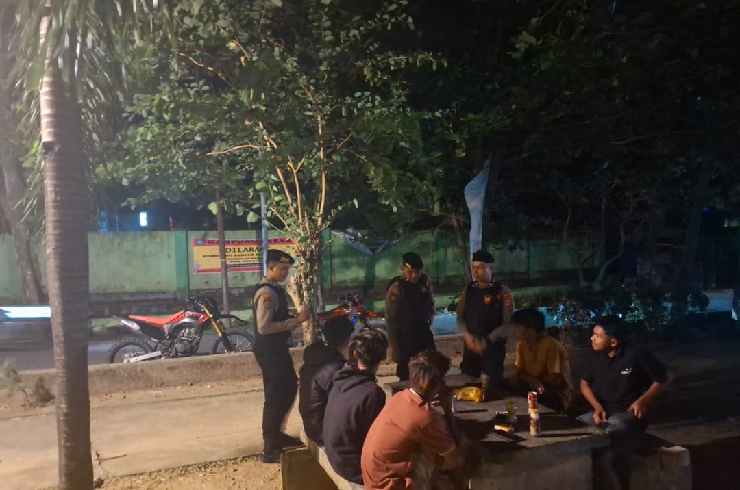 Antisipasi Gangguan Kamtibmas, Personel Sat Samapta Polres Aceh Selatan Intensifkan Patroli Malam