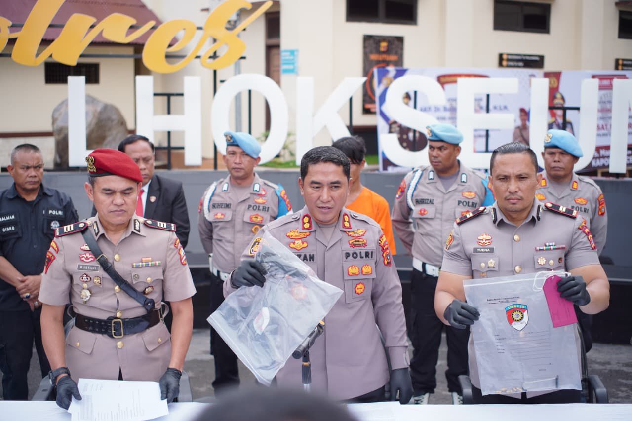 Polres Lhokseumawe Tangkap Pelaku Penembakan di Jembatan Cot Kumbang
