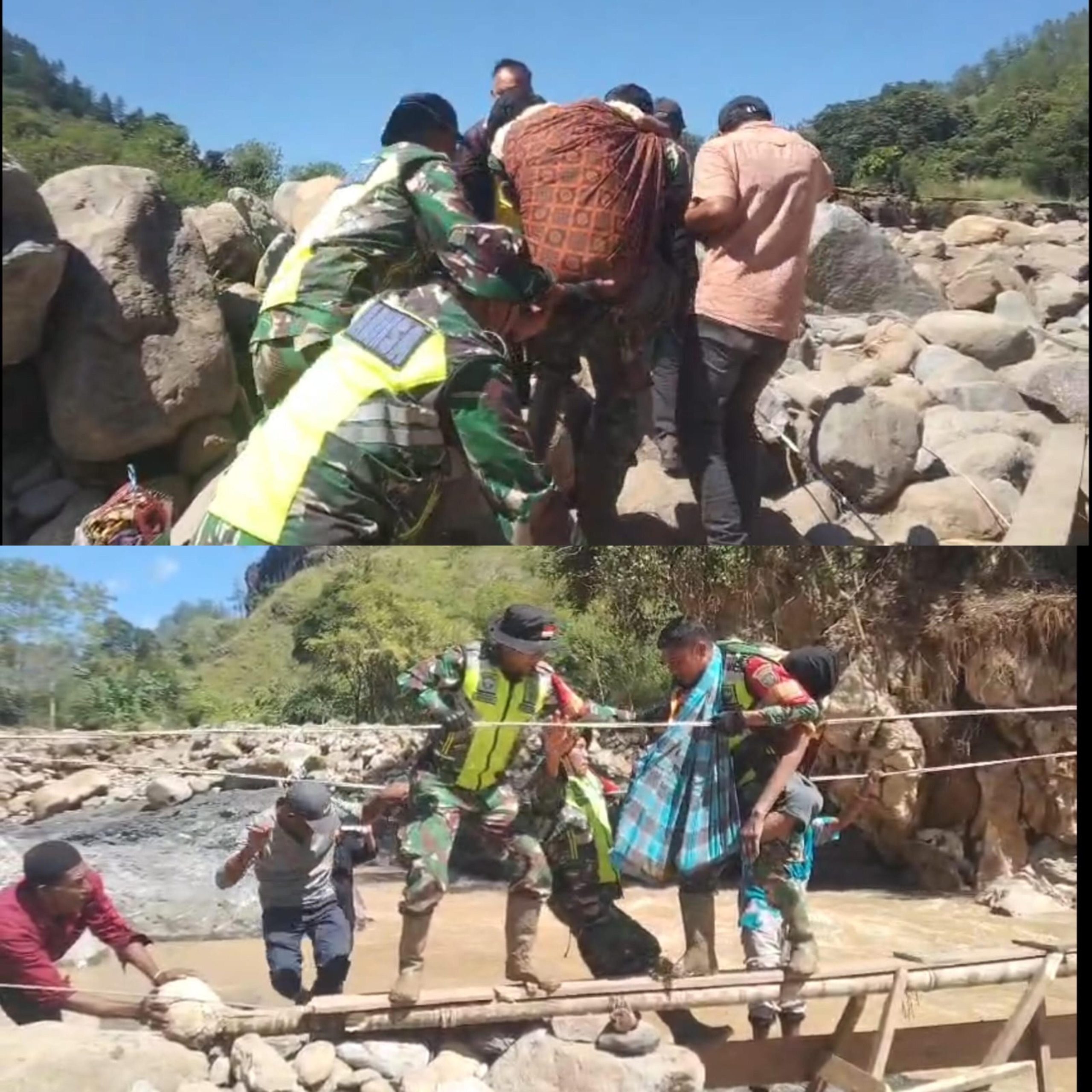 Prajurit Kodam IM evakuasi Lansia di Bener Meriah