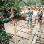 Babinsa Kodim 0108/Agara dan Warga Perbaiki Jembatan untuk buka akses antar Desa