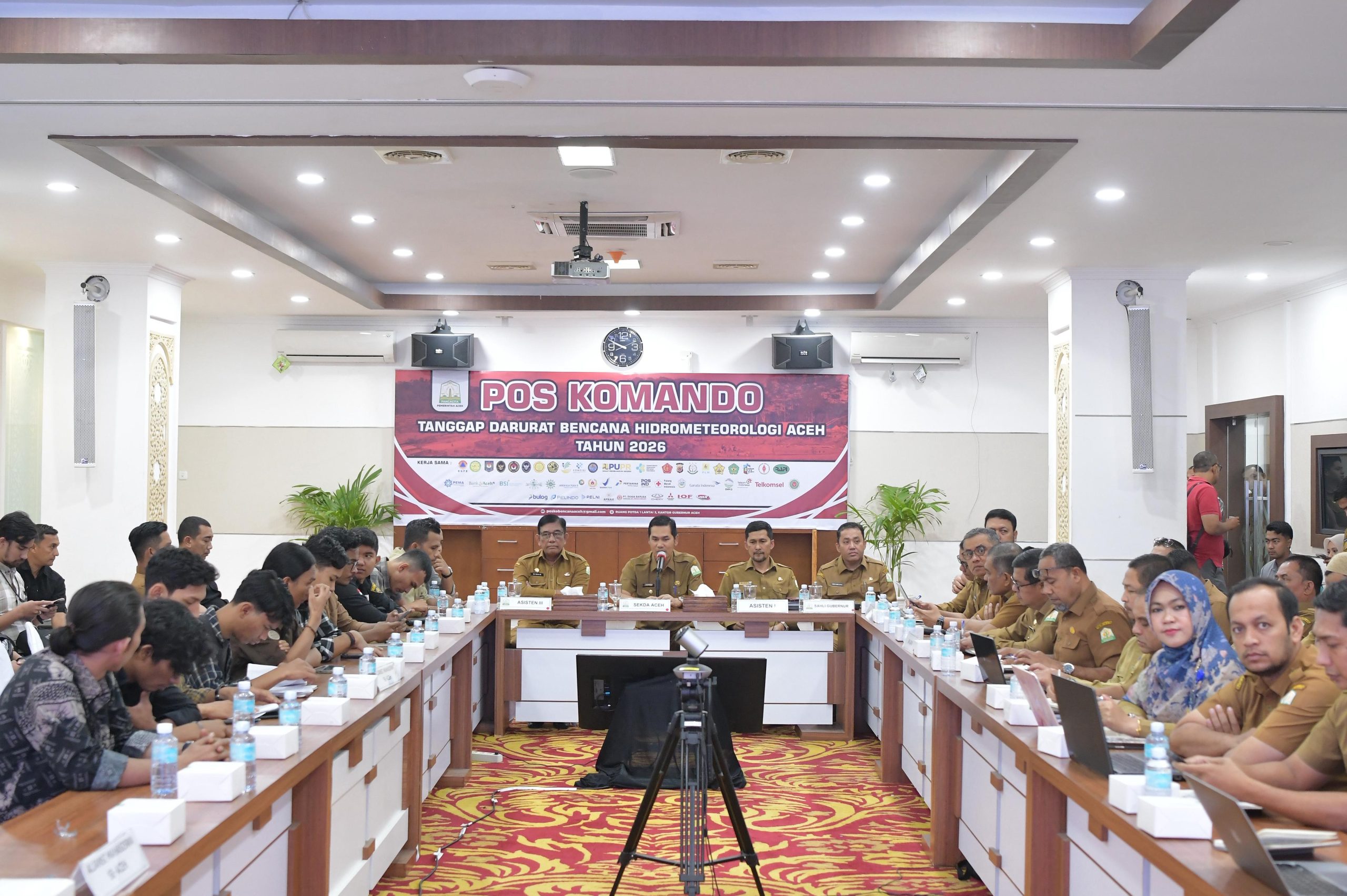 Sekda Aceh Terima Aliansi Mahasiswa, Paparkan Progres Penanganan Bencana