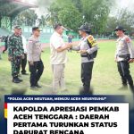 Kapolda Apresiasi Pemkab Aceh Tenggara: Daerah Pertama Turunkan Status Darurat Bencana