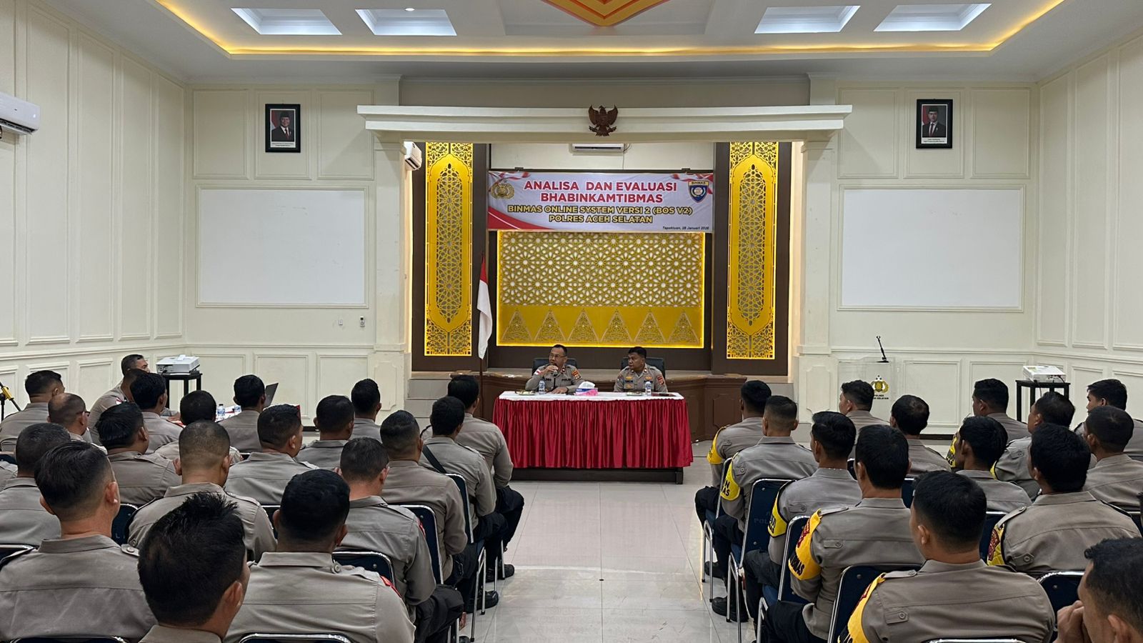 Perkuat Peran di Tengah Masyarakat, Sat Binmas Polres Aceh Selatan Gelar Anev Bhabinkamtibmas