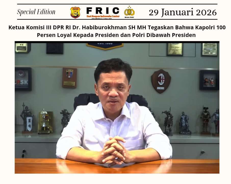 Ketua Komisi III DPR RI Tegaskan Bersaksi Bahwa Kapolri 100 Persen Loyal Kepada Presiden