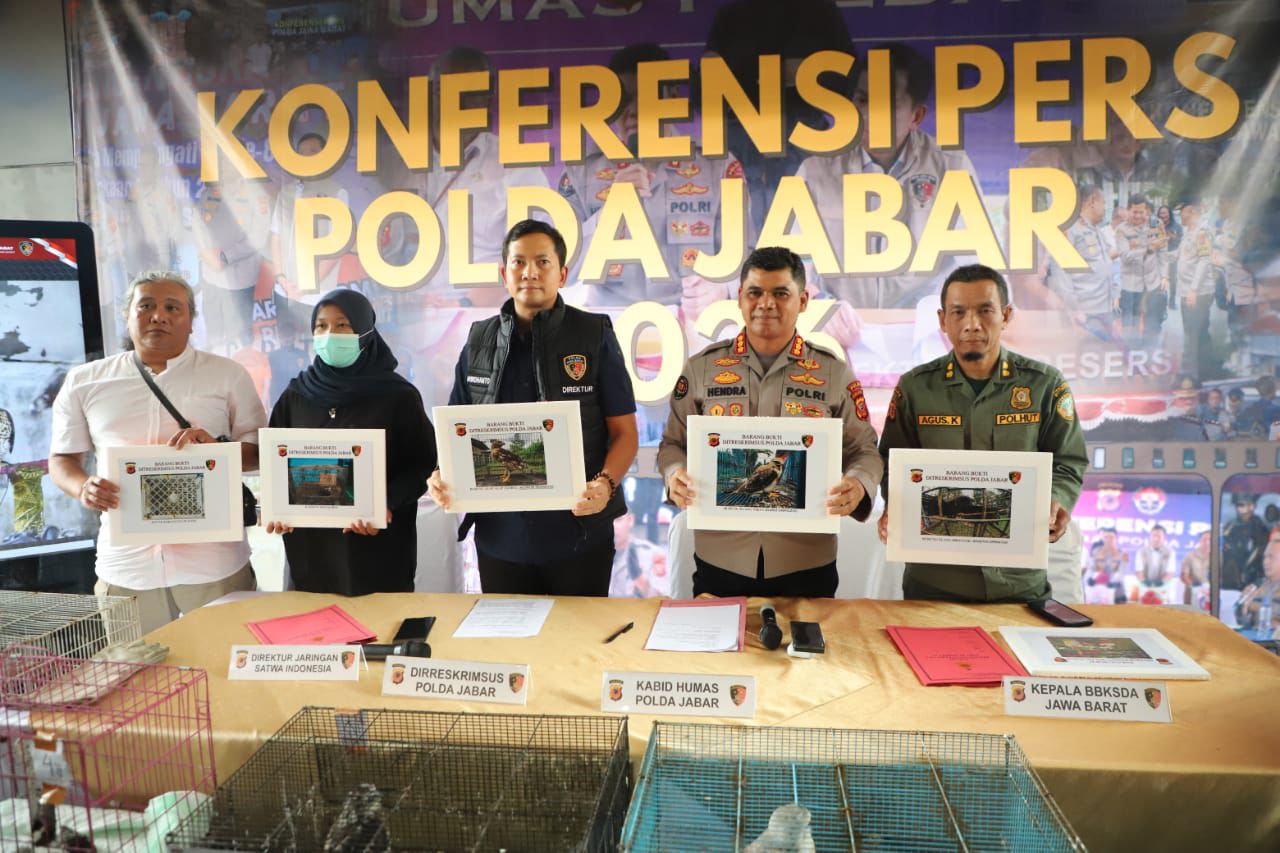 Polda Jabar Ungkap Kasus Pemeliharaan 14 Burung Elang Dilindungi di Indramayu