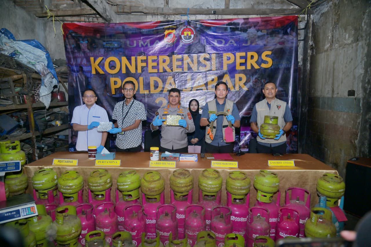 Polda Jabar Bongkar Gudang Suntik LPG Subsidi di Kabupaten Bandung, 2 Orang Jadi Tersangka