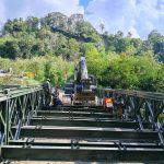 Personel Yonzipur 16/Dhika Anoraga Bangun Jembatan Bailey di Lukup Sabun Barat, Progres Capai 25 Persen