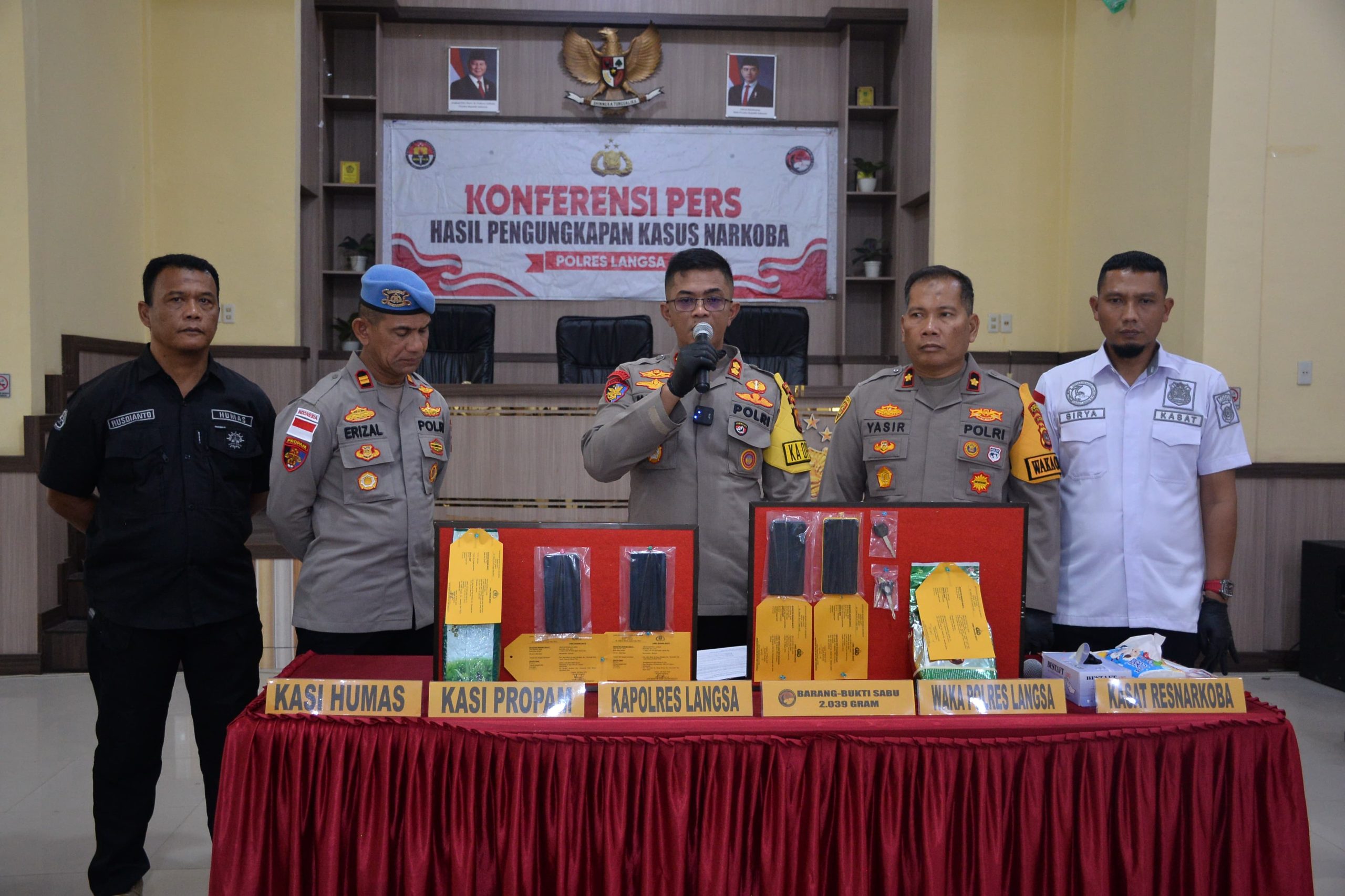 Sebanyak 2.039 gram Sabu Berhasil Diamankan Satresnarkoba Polres Langsa