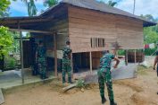 Satgas TMMD ke-128 Kodim 0110/Abdya awali Rehab RTLH di Gunung Cut, Lima Unit Rumah Ditargetkan Rampung