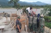 Pembangunan Jembatan Gantung Perintis di Aceh Tenggara Capai 17,24 Persen, Sinergi TNI dan Masyarakat Kian Solid