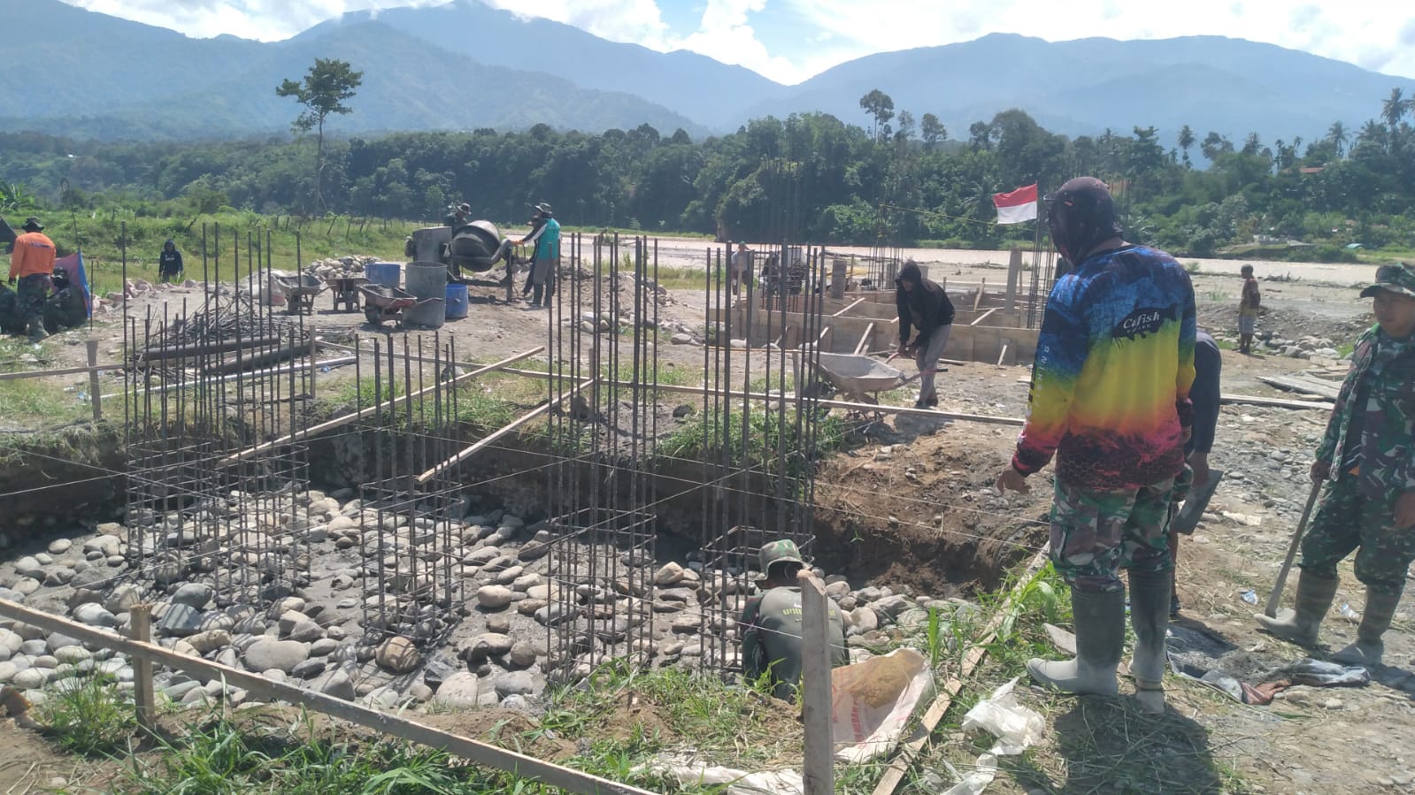 Kodim 0108/Agara bangun Jembatan Gantung Perintis Tahap II di Aceh Tenggara, kini Capai 27,85 Persen
