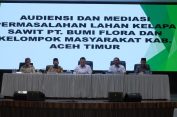 Polda Aceh Fasilitasi Audiensi Penyelesaian HGU Lahan Antara PT Bumi Flora dengan Masyarakat Aceh Timur