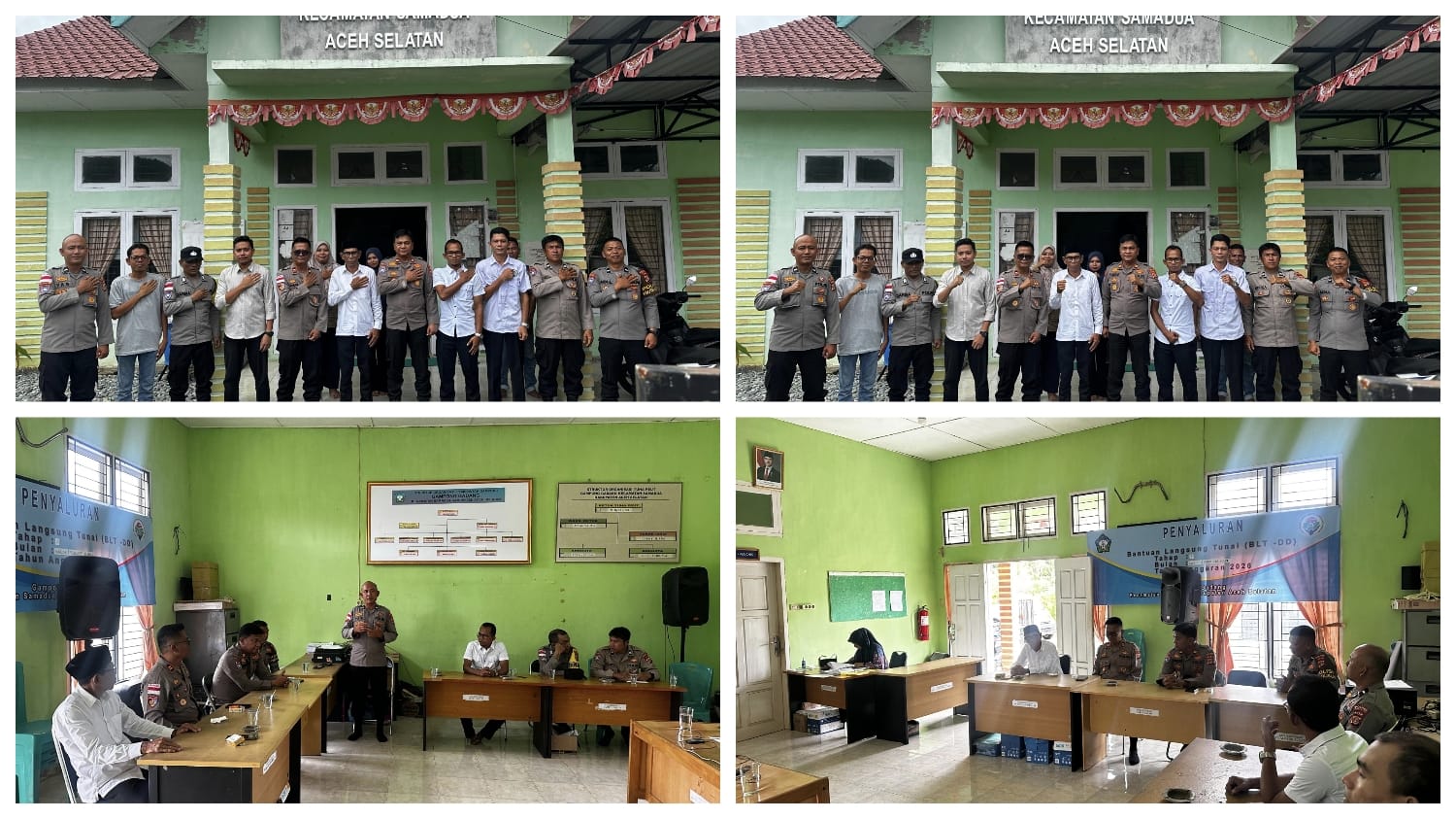 Satbinmas Polres Aceh Selatan Sambangi Kantor Keuchik, Dorong Aktifnya Satkamling dan Ketahanan Pangan