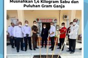 Sat Resnarkoba Polres Lhokseumawe Musnahkan 1,4 Kilogram Sabu dan Puluhan Gram Ganja