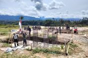 TNI bangun Jembatan Gantung Perintis di Desa Gulo, Aceh Tenggara, kini progresnya Capai 31,5 Persen